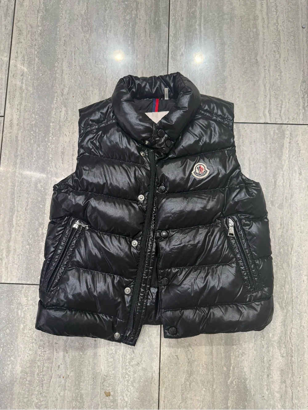 Moncler Shiny Black Quilted Down Vest
